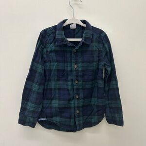 GAP Blue and Green Plaid Button Down Shirt